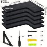 product_image_name-Generic-Corner floating shelves, wall mounted corner shelves set of 5, rustic wood wall-5