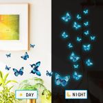 product_image_name-Generic-Blue Light Butterfly Wall Decoration Luminous Wall Stickers-Suitable For Living Room Bedroom Background Decoration-2