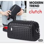 AD Men's Trending Spike Clutch Bag - Black
