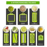 product_image_name-Generic-14-in-1 multifunctional vegetable  cutter - Grey, Green-2