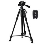 Generic Adjustable Portable Phone & Camera Tripod with Bluetooth Remote - Black - image 2