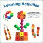 product_image_name-Generic-100-pack of lacing beads, a toy for sorting by color and shape, suitable for preschool and occupational , includes string and a bag.-5