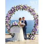 product_image_name-Generic-25pcs Artificial Flowers Rose with Stems Perfect for DIY Wedding Bridesmaid Bridal Bouquets Centerpieces Home Flower Arrangement Decoration, Series Purple-4