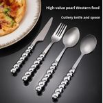Generic 24Pcs Silverware Set,Stainless Steel Cutlery Set Spoon & Fork Tableware Set , Set Service for 6 - image 3