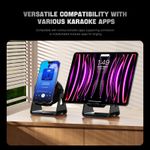 product_image_name-Vodra-4-in-1 Wireless Charging Stand with 5.3 Bluetooth Speaker Induction Speaker – Black-6