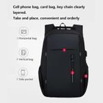 product_image_name-Fashion-Laptop Backpack With USB Charger Port - Black-2