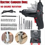 product_image_name-Generic-Electric Cordless Screwdriver Rechargeable Household Battery Drill - Black-1