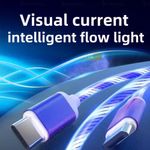 Generic 3in1 flowing LED light charging wire Multifunction 3A Fast Charging Cable - image 2