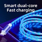 Generic 3in1 flowing LED light charging wire Multifunction 3A Fast Charging Cable - image 3