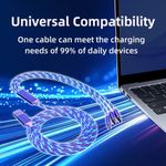 Generic 3in1 flowing LED light charging wire Multifunction 3A Fast Charging Cable - image 4