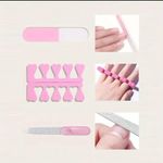 product_image_name-Rhinestones Nail Art-7-in-1 Professional Pedicure Nail Care Kit - LED Lamp, Gel Nail Dryer, USB Nail Drill, Cuticle Pusher, Nail File, And Finger - Hand & Foot Treatment Kit-4