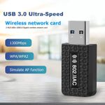 product_image_name-Generic-1300Mbps USB 3.0 WiFi Adapter Dongle Dual Band 2.4G&5GHz WiFi 5 Network Wireless Wlan Receiver -5
