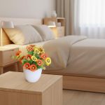 Generic 2 Packs Artificial Potted Flowers for Home and Office Decorate - image 3