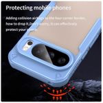 product_image_name-Generic-Slim Luxurious Brushed Matte Protective Cover for Google Pixel With Protective Airbags At All Corners, Blue.-3