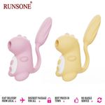 product_image_name-RUNSONE-Discreet 3in1 Sucking Vibrating Vibrator Lovely Dinosaur Tail Massager Clitoris Nipples Anal Sucker 12 Modes of Sucking & Vibrating Dilldo for Vaginus Labia G-spot Stimulation Adult Flirtation Sex Toy-1