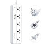 product_image_name-Ldnio-Electrical Extension PowerHub 3 AC Outlets 3 USB Ports And Type C port UK Power Strip - White-2