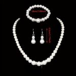 product_image_name-Generic-Fashion Pearl Jewelry Set Simulated Pearl Double Layer Luxury Earrings Necklace Set-1