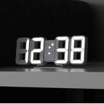 Generic 3D Pure Mini White LED Clock, Multi-Function LED Clock ,Calendar, Alarm, Temperature - image 4