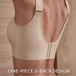 Others Women Wireless Sports Bra 2 Pcs Set, Double Lift Support, Adjustable Wide Straps, Seamless Ribbed Everyday Bra for Yoga Daily Wear - image 6