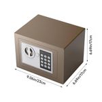 product_image_name-Generic-6L Safe Safebox With Key Electronic Secure Storage Box With Keypad And Key Lock - Brown-4