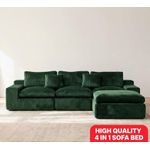 Generic High Quality 4-in-1 Convertible Modular Sofa Bed – Compressible Corduroy multi