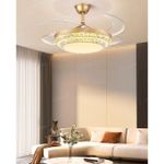 Ceiling Fan Light + Remote Control - Gold