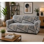 Generic 1/2/3/4 Sofa Cover Couch Slipcover Stretch Elastic Fabric Seater Protector- Multi - image 2