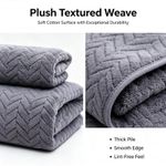 Generic 2pcs Facial Towels+Bath Towels Soft Towel-dark grey - image 3
