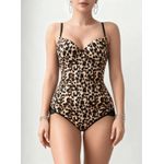 Fashion Seamless Leopard Shapewear Top - Support & Tummy Control Bodysuit
