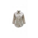 product_image_name-Generic-Women’s Satin Striped 3/4 Sleeve Blouse – Cream & Earth Tones-1