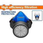 WADFOW WRJ1501 Respirator - Black/Blue