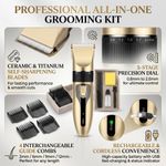 TodyJeyHo Professional Electric Hair Clipper Rechargeable Cordless Hair Trimmer Kit for Men Kids, Quiet Beard Shaver Grooming Set with Guide Combs, USB Charging, LED Display - image 3