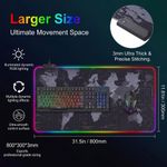 Generic RGB Large Gaming Mouse Pad, 800×300mm World Map LED Mouse Mat with Non‑Slip Base for Computer Keyboard - image 4