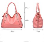 product_image_name-Gukbis-Fashion Soft Leather Handbag Large Capacity Women's Bag Middle-aged Women's Shoulder Messenger Bag - Blue-4