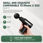 Generic Mini Massage Gun 6 Speed Deep Tissue Muscle Massager with 4 Heads Portable Black - image 3