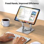 product_image_name-TOUPHY-Rotating Laptop Stand for Desk Gift with A Phone Holder - Black-3