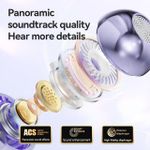 product_image_name-Generic-Ear-Clip Wireless Bluetooth 5.4 Earbuds – Sports Silicone Earphone – Noise Reduction – LED Power Display –  Purple-2