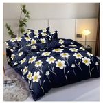 Spice Bedsheets Kingsize Bedsheet-4 piece-Blue
