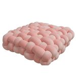 product_image_name-OMAMA HOME TEXTILE-Soft Knotted Throw Pillow Cushion – Plush Decorative Sofa & Bed Pillow-Pink-1