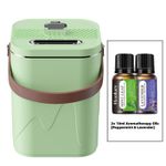 product_image_name-Qkz-Dual Nozzle Humidifier 1.8L - High-Temp Sterilization, Quiet 4-Speed Mist, Night Light & Auto Shut-Off Free 2x 10ml Aromatherapy Oils (Peppermint & Lavender) for Home, Baby Room, Office-2