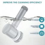 Generic 6Replaceable  Heads Cleaning brush, Electric Cleaning Brush Cordless Shower,Multi-purpose Cordless Rechargeable Spin Scrubber - image 5