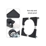 Generic Adjustable Heavy-Duty Washing Machine & Fridge Stand (Movable Base with Wheels) - Black - image 7