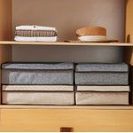 Generic 2-in-1 Foldable Fabric Storage Box with Lid &17 Compartments - Grey - image 3