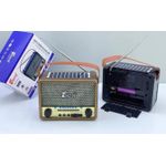 AD Portable  Vintage Solar Radio, Bluetooth  Player - Multicolours