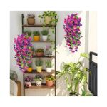 product_image_name-Generic-Set of 2 Artificial Plant Hanging Petunias - 77cm - UV Resistant-3