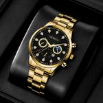 product_image_name-Fashion-Luxury Gold Geneva Men Watch & Bracelet Set – Waterproof Stainless Steel Quartz Wristwatch Gift For Husband Boyfriend-6