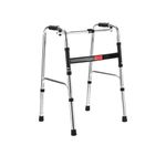 Adjustable Foldable Aluminum Zimmer Frame - Black