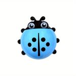 product_image_name-Generic-Cute Ladybird Toothbrush Holder – Fun Wall-Mounted Bathroom Organizer for Kids - Blue-1