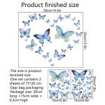product_image_name-Generic-Blue Light Butterfly Wall Decoration Luminous Wall Stickers-Suitable For Living Room Bedroom Background Decoration-2
