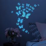 product_image_name-Generic-Blue Light Butterfly Wall Decoration Luminous Wall Stickers-Suitable For Living Room Bedroom Background Decoration-3